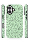 iPhone 17 Compatible - Green Cats, Double Layer, Glossy Surface Protective Case - 2