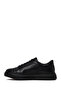 Men's Black Lace-Up Thick-Sole Leather Sneaker Wm650011Dv - 3