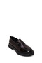 Men's Burgundy Thick Soled Leather Loafer Wm730006Da - 7