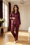 Satin Long Sleeve Shirt & Pants Set-Bridal & Honeymoon Collection - 3