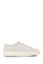 Men's White Lace-Up Leather Sneaker Wm740020Df
