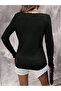 Women's Long Sleeve V-Neck Camisole Blouse - 3