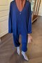 Big Button Suit Navy Blue - 2