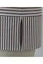 Crew Neck Slit Striped Viscose Sweatshirt - Light Brown - 7