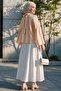 Spanish Style Thick Striped Loose Blouse with Tie at the Back - Orange - 5
