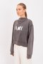 Yıkamalı Baskılı Sweatshirt - 6
