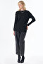 Accessory Buttoned Knitwear Tunic Black - 2