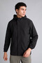 Windproof Regular Fit Hooded Black Men's Raincoat&Windbreaker C6047Ax/Bk81 - 3