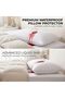 Waterproof Pillow Protectors 50x75 cm - Pack of 2, 100% Laminated Zippered Encasement, Hypoallergenic Dust Mite Proof Breathable Pillow Covers for Standard Bed Pillows (Queen) - 4