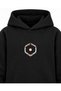 Manifest Stage Hexagon Printed Black Children's Hooded Sweatshirt - 4