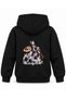 Saja Boys Final Pozu Printed Black Children's Hooded Sweatshirt