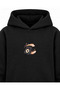 Twice Sound Tail Printed Black Kids' Hooded Sweatshirt - 4
