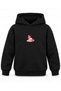 Peppa Pig Butterfly Hat Printed Black Children's Hooded Sweatshirt - 2