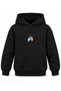 Bluey Wet Leaves Printed Black Children's Hooded Sweatshirt - 2