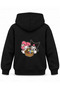 My Melody & Kuromi Basket Surprise Printed Black Children's Hooded Sweatshirt