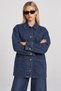 Pocket Detailed Oversize Denim Jacket Lby0086 Dark Blue - 3