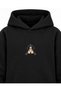 Kpop Demon Hunters Night Puzzle Printed Black Children's Hooded Sweatshirt - 4