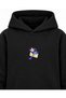 Kpop Demon Hunters Star Envelope Printed Black Children's Hooded Sweatshirt - 4