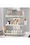 Dish Drying Rack 3 Tier Dishes Drying Stand Large Capacity Kitchen Countertop Drying Rack White - 2