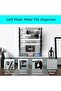 2 Pack Desk File Organizer 6-Tier Mesh Hanging Wall File Organizer Vertical Holder Rack for Off - 4