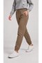 Women's Brown 3-Thread Ribbed Elastic Leg Sweatpants - 7