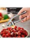 Premium Kitchen Garlic Press Set with Silicone Peeler & Cleaning Brush - Effortless Garlic Crushing, - 3