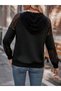 Women's Long Sleeve Lace Hooded Viscose Two Thread Blouse - 5
