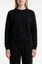 3 Thread Women's Black Crew Neck Tracksuit Set (with Fleece Inside) - 4