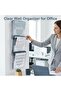 6 Pockets Wall File Holder Clear Acrylic Hanging File Organizer for Office and Home, Vertical - 2