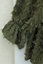 Lace-up front, feather textured clip jacquard kimono - khaki - 7
