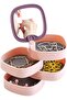360° Rotating Desktop Storage Box Multi-layer Creative Jewelry Box With Lid And Mirror Dustproof Sto