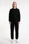 3 Thread Women's Black Crew Neck Tracksuit Set (with Fleece Inside) - 2