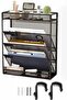 5 Tier Mesh Wall File Organizer,3 Pockets vertical Mount Hanging Organizer with Top/Bottom Tray | 2