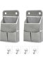 2pcs Canvas Multi Pocket Wall Hanging Storage Organizer with - 3