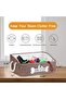 Collapsible Fabric Dog Toy Box and Storage Bin With Handle - Trapezoid Basket Chest Organizer for Pe - 2