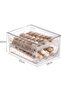 Ckjx Cvb Automatic Sliding Egg Storage Box, Refrigerator Organizer, Stackable Egg Holder, - 2