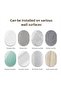 RIZGHWOY Pot Lid Organizer Rack Wall Mounted Pot Lid Holder with Removable Drip Tray for Kitchen Sto - 5