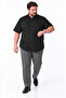 Large Size Men's Short Sleeve Shirt Linen Look 100% Cotton - 6