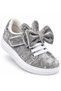 Girls' Stoned Bowknot Velcro Flexible Sole Sports Shoes for School and Daily Use