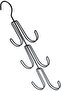 Metal Bag Hanger, Space Saving Organizer (Black) - 4