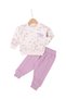 Baby Girl Seasonal Heart Printed 6-9-12-18-24 Months 2 Thread Top and Bottom Set - 2