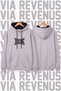 Boxing Printed Unisex Wide Fit Hoodie Sweatshirt - 3 Thread Fleece Hood Lining with Drawstring Detail