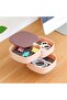 360° Rotating Desktop Storage Box Multi-layer Creative Jewelry Box With Lid And Mirror Dustproof Sto - 7