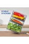Bronkeper Clear Plastic Refrigerator Storage Organizer with Drawers and Strainer - Stackable Bins for Organizing Fruits and - 6