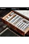 Classic 3-Compartment Plastic Utensil Tray for Drawers, Multipurpose Storage Tray Drawer O - 3
