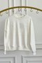 Lace and Stone Embroidered Crew Neck Sweatshirt - 3