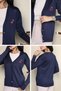 Navy Blue Women's Embroidered Knitwear Cardigan - 3