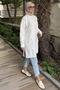 Cream Gülseli Hijab Knitwear Tunic