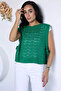 Emerald Green Gülseli Women's Side-Tie Knit Sweater - 2