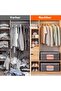 Dntorx Pack of 6 35 L Storage Boxes with Lid, Large, Foldable Moving Boxes, Storage Bag with PVC Win - 4
